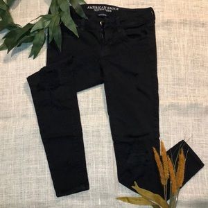 AE Distressed black jeans